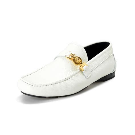 gianni versace leather shoes moccasins|versace designer loafers.